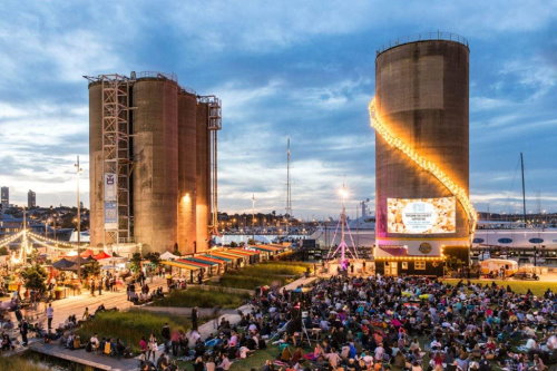 Movie at an Open-Air Cinema